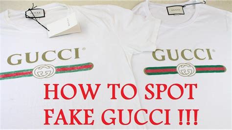 maglietta gucci fake logo